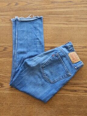 Levi’s 505 Size 32 (Men's) Altered To 28 Inseam Women’s Raw Hem Crop 100% Cotton